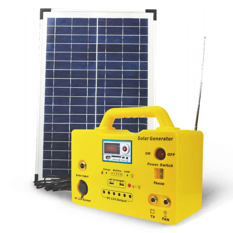 30W Solar Lighting Kit Home Light with Lithium Battery