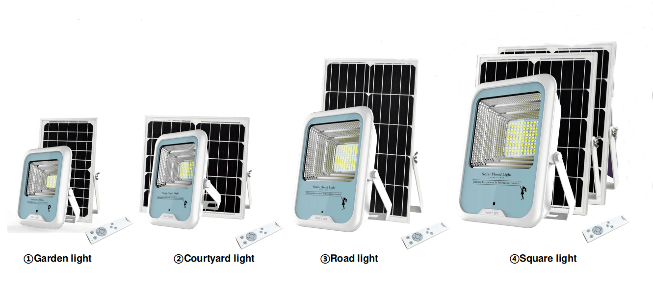solar flood light 8w to 24w LED lighting system
