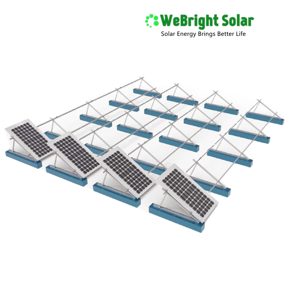 flat roof solar pv mounting system structure